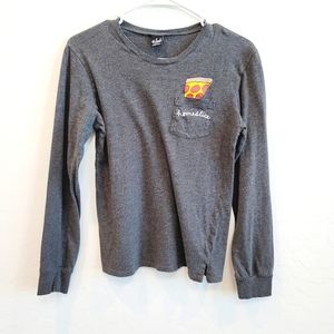 💕 A. Lab Gray Long Sleeves Crew Neck Tee Women's Size Small